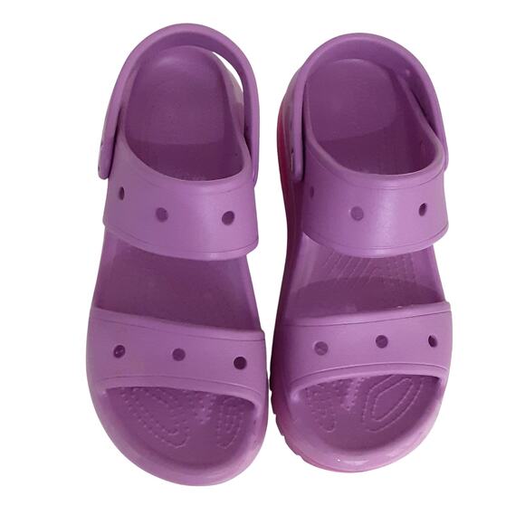 Crocs Mega Crush Sandals Bubble Purple Platform Chunky Slip On Womens 8 Retro - Picture 6 of 13